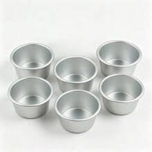 4pcs/6pcs/8pcs 9.5cm Aluminum Baking Cake And Pudding Molds - Non-Stick, Easy Release, Easy To Clean, Perfect For Baking Muffins, Pudding, Chocolate Lava Cakes, Brownies And More. - View 15