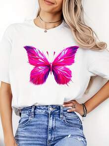 Women's Spring And Summer Short Sleeve T-Shirts - 白色 - 查看 1