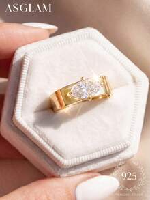 1 buah Cincin Serbaguna Batu Mata Kucing Perak Sterling 925, Cocok untuk Pemakaian Sehari-hari Wanita, Upacara Pernikahan, Hadiah untuk Pacar. - Mata kuda empat cakar retro - View 4