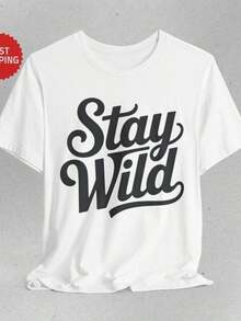 100% cotton Camisetas de manga corta para damas, diseño de texto en negrita, camisetas con tipografía divertida, regalos con patrones divertidos de estilo urbano - Blanco - Ver 6