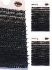 80D 280pcs Segmented Eyelash Clusters, Multi-Layer Fluffy D-Curl Single Lash, Mixed Length DIY Eyelash Extension, Durable Reusable Soft False Eyelashes, Fashionable European And American Style Suitable For Various Eye Shapes Eye Makeup Accessories - D - View 7