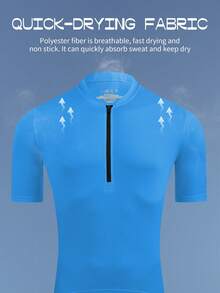 Men Loose Short Sleeve T-Shirt With Pocket, Stylish Design, Summer Essential, Easy To Match,Quick Drying And Breathable Sports - Blue - View 2