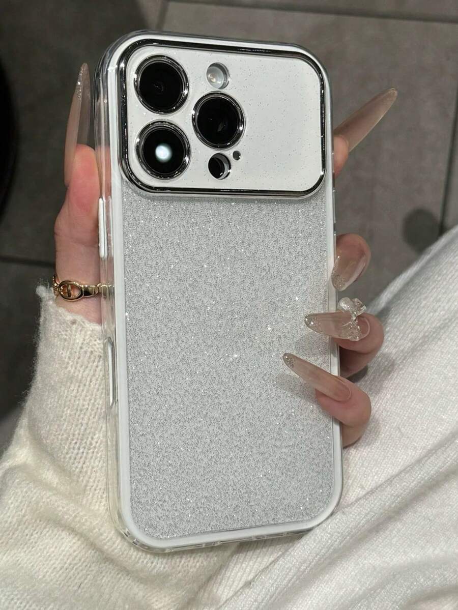 Fine Glitter 瞬時變身 17 大窗星空橘,相容 iPhone 16 Pro Max,高級 Apple 17 Pro Max 手機殼,18 Pro Max 新款 15 亮片 14 女款 13 全包覆 PM 防震 Pro 保護殼 Air Niche 18 - 白色 - 查看 1
