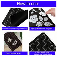 2 tấm thảm cắt từ tính, kích thước 9,5 inch x 6,1 inch, thảm cắt từ tính dạng lưới dùng để cắt mẫu, có vạch chia inch và centimet. - Một kích thước - Xem 3