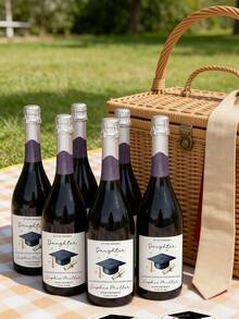 1/3/5pcs, Custom Graduation Wine Label Stickers, Personalized Name & Text Bottle Tags, Waterproof Matte Stickers, Perfect For Mother's Day Gifts, Graduation Party, 2026 Class Celebration, Champagne/Wine Bottle Decor, Elegant Minimalist Style, DIY Favors For Son/Daughter, Party Supplies & Graduation Keepsake - Multicolor - View 8