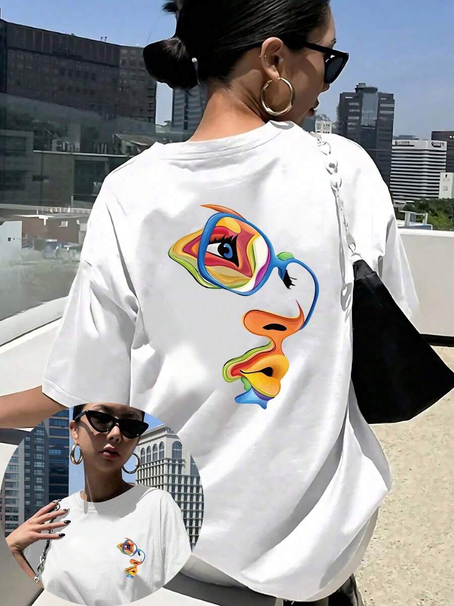 Plus Size T-Shirts - White - View 1
