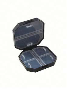Caja de pastillas portátil dividida, caja de almacenamiento de cápsulas de 6 compartimentos, caja de pastillas de viaje, estuche de pastillas, mini caja de pastillas con patrones de cápsulas, tabletas, letras y botellas de pastillas, caja de pastillas, accesorio de viaje para botiquín de primeros auxilios y bolsa médica, esencial para dormitorio - Multicolor - Ver 8
