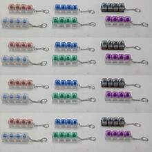 2pcs Keyboard Key Design Stress Relief Keychain, Finger Toy For Adults, Press-Style Keyring, Helps Relieve Stress And Focus, Relaxing - Multicolor - View 1