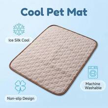 1pc Ice Silk Cooling Mat, Washable Self-Cooling Pet Blanket, Indoor And Outdoor Car Seat Cooling Pad For Large, Medium, Small Dogs And Cats - Blue - View 12
