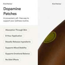 Dopamine Wellness Patches By Kind Patches, 30 Vegan Transdermal Mood Support Patches With Rhodiola Mucuna Lion's Mane Daily Balance Patch - Dopamine Patches - 查看 2