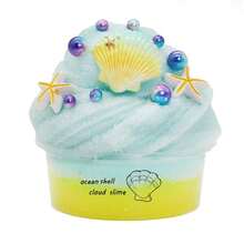Pink Shell Sea Salt Slime Bubble Glue Toy, Blue Purple Shell & Starfish DIY Slime Mucus Stress Relief Toy Props, Black Coffee Color Stretchy Mud Set, Fun Toys For Birthday Parties And Events, Random Jars, Holiday Gifts, Gifts For Friends, Squeezable Stress Relief Slime, Crystal Mud Stress Relief Toy, Bubble Gum Foam Stress Relief Slime Set, Soft Non-Sticky Crystal Clay - Multicolor - View 5