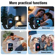 2.01 Inch HD Touch Screen Smart Watch - Wireless Calling, Camera, Music Control | Compatible With Android/IOS, Unisex, Customizable Dial, Alarm And Call/Message Reminder - Multicolor - View 4