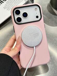 Personalized Luxury Faux Leather Phone Case Compatible With IPhone 17 Pro Max, 17 Pro, 17, 16 Pro Max, 16 Pro, 16, 15, 14, 13 Pro Max, 13, 14, 15, 16, 17 With Camera Protection - Pink - View 7