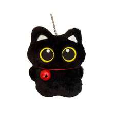 Lindo gato negro juguete de peluche llavero de muñeca pequeño colgante llavero de coche gatito muñeca de juguete para niño niña regalos de cumpleaños - A - Ver 11