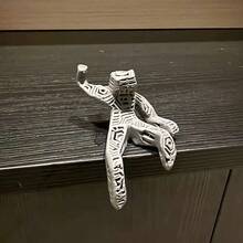 1件 Petrova Line Roy 可動關節 3D 列印 Enderman 人偶 - 灰色可動積木風格遊戲桌面展示架裝飾 成人收藏禮品 - 彩色 - 查看 5