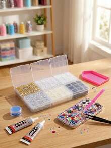 10,000-12,000pcs Colorful Crystal Rhinestone Set, 3mm Mixed Size Resin Gems, Suitable For Crafting, DIY, Cup, Shoes Decoration - 3mm-6mm - View 5