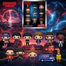 Monogram 1PC Stranger Things Officially Licensed 3D Anime Character Series Mystery Bulk Bag Clip Keychain Random One Characters Holiday Surprise Blind Bag For Mom And Friend Anniversary Gifts - Multicolor - View 12