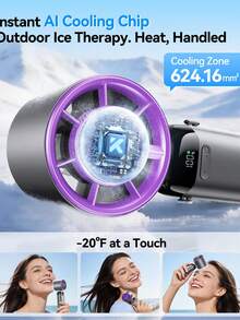 2026 New Handheld Mini Fan, USB Rechargeable, Digital Display, Quiet, 2400mAh, Suitable For Office, Dorm And Outdoor, 1pc Portable Handheld Fan With LED Display, 3-In-1 Handheld/Necklace/Desktop, 90° Foldable Desktop Fan With Base, Makeup Fan For Women - Basic Model - View 3