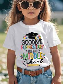 Senior 2026 Proud Sister Of A 2026 Graduate | Family Coquette Novelty Aesthetic Graphic Kid T-Shirt | Cute Kid T Shirts Cool Tops Tees For Kid | Casual All-Season Weekend Wear - 白色 - 查看 1