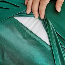 Light Blue Satin Pillowcase Standard Set Of 2 With Envelope Closure,Light Blue Silk Pillowcase For Hair And Skin (20x26) - Blackish Green - View 4