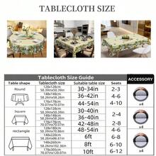1pc Polyester Rectangular + Round Tablecloth, Fresh Seaside Lighthouse Print, Soft Texture, Washable Durable Easy Care, Suitable For Indoor And Outdoor, Can Be Used For Dining Table, Living Room Coffee Table, Balcony Leisure Area, Outdoor Picnic Camping, Both Decorative And Practical, Multiple Sizes Available - Multicolor - View 21