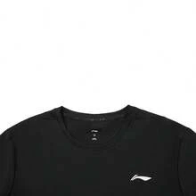 LI-NING Men's Cooling Quick-Dry T-Shirt ATSW165, LN FAST DRY Breathable Training Tee ATSW165 - 黑色 - 查看 3