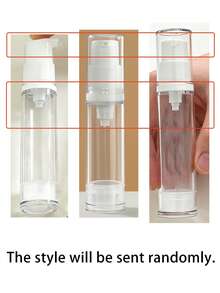 5/10/15ml Bow Tie Pattern Refillable Vacuum Lotion Dispenser Bottles, Compact Pump Head, Travel Makeup Essential, Foundation Vacuum Pump Bottle, Transparent Travel Size, Travel Cream Pump Bottle Set, Portable Airless Cosmetic Sample Container, Business Travel Essential, Convenient To Carry - Multicolor - View 11