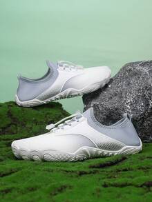 Men's Minimalist Quick-Dry Drawstring Design Outdoor Amphibious Soft-Sole Beach Hiking Barefoot Shoes, Suitable For Stream Wading, Beach Activities, Outdoor Sports, Unisex - Grey - View 11