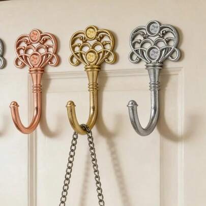 10 pièces Crochets muraux de style vintage, quincaillerie en alliage de zinc de haute qualité résistante à la rouille, surface lisse, crochets multifonctions économes en espace, capacité de charge élevée pour suspendre des vêtements, chapeaux, serviettes, clés, convient pour la chambre à coucher, la salle de bain, l'entrée, la décoration de la maison, la boîte de mouchoirs, les accessoires automobiles, la décoration de style gothique