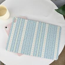 1 件浅蓝色蝴蝶结花卉条纹平板电脑保护套，兼容 iPad 9.7/10.2/10.9 英寸（第 7/8/10 代）、2022 年款第 10 代 10.9 英寸、iPad Air 2/4/5/11（M3 2025）/13（M3 2025）、iPad Pro 11、11（A16 2025）、Galaxy Tab S10+/S9/A9 以及华为 Matepad。 - 彩色 - 查看 3