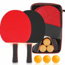 Tischtennis-Set Mit 2 Schlägern, 3 Bällen & Aufbewahrungstasche – Für Spieler Aller Level, Ideal Für Zuhause, Fitnessstudio & Verein, Praktisch & Komplett - A - Übersicht 1