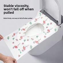 5/10/20pcs Disposable Toilet Seat Covers, Portable Travel Essential, Large Waterproof Toilet Mats, Suitable For Home, Travel, Public Restrooms, Fully Covers Toilet - Multicolor - View 9