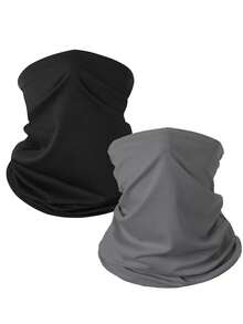 1pc/2pcs Unisex Solid Color Versatile Breathable Sports Face Mask Elastic Sun Protection Headwear, Suitable For Daily Outings, Hiking, Fishing, Etc. - Multicolor - View 12