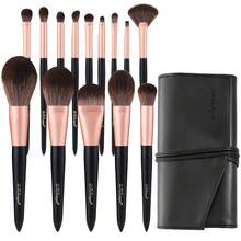 39 piezas Juego de herramientas de maquillaje que incluye: 14 piezas Juego de brochas de maquillaje + 1 diadema + 2 correas para recipiente de mano + 2 herramientas de limpieza de brochas de maquillaje + 1 bolsa de aseo y cosméticos impermeable con cremallera multifuncional + 1 rizador de pestañas + 6 esponjas de maquillaje + 3 mini esponjas de maquillaje + 3 polvos de aire en cojín mini + 6 polvos de triángulo - Multicolor - Ver 14