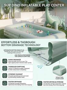 1 Set Piscina Inflable de Material PVC Duradero de 118 Pulgadas, Piscina Plegable Grande para Salpicar, Fácil de Instalar, Drenaje Rápido, Diseño a Prueba de Fugas, Piscina Portátil para Adultos y Familia al Aire Libre, Adecuada para Patio Trasero, Jardín, Patio, Fiesta, Regalo de Vacaciones - A - Ver 8