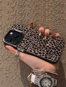 Leopard Print Shockproof Protective Phone Case, New And Vibrant, With Drop-Proof Silver Paint, Compatible With P15, P16, P16 Promax, P14 Promax, P13, P11, P12, XR, A13 4G Series, A14, A04, A34. Water, Shock, And Scratch Resistant, Anniversary Gift. - 多色7 - 查看 3