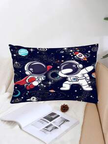 Bộ 3 món ga trải giường trẻ em in hình phi hành gia, phong cách vũ trụ mát mẻ, chất liệu polyester, cao 30cm, chống trơn trượt, phù hợp cho phòng trẻ em, phòng ngủ bé trai và bé gái, sử dụng được quanh năm. - Nhiều màu - Xem 5