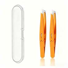 1pc/2pcs High Precision Slanted Eyebrow Tweezers, Professional Hair Removal Clip, Facial Hair Plucker, Makeup Beauty Tool, For Eyebrows Fine Hair Mustache, Home Salon Daily Use - Multicolor - View 12