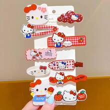 Sanrio 10件/1件裝可愛 Hello Kitty 女用髮夾套組，多功能髮飾，髮護理髮夾系列，適合學生，適用派對、節日與日常配戴，情人節、聖誕節、婚禮派對禮物 - 髮夾 - 查看 10