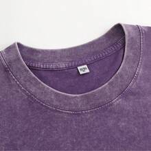 2026 Summer Unisex 2pcs Outfit, Vintage Washed Purple T-Shirt Shorts Set, Y2K Street Fashion Leisure Wear - 紫丁香色 - 查看 7