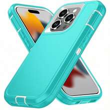 Military Grade Shockproof Rugged Heavy Duty Basic Shockproof, Anti-Scratch, Full-Body Protective Phone Case, Durable 3-In-1 Protective Cover Compatible With Iphone, Galaxy, HONOR And Other Smartphones Gift - Màu xanh nước biển và trắng - Xem 5