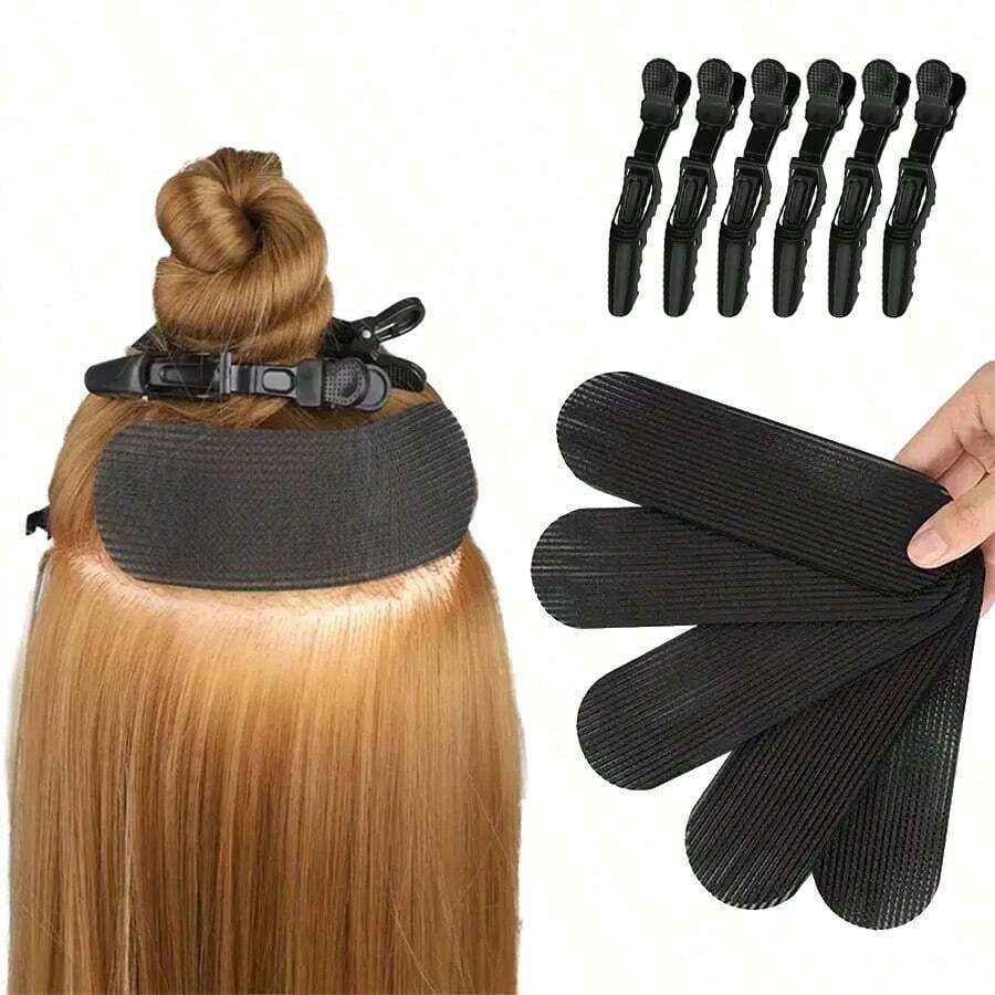 Kẹp tóc vô hình & Kẹp chia tóc, Miếng dán tóc tự dính thần kỳ + Kẹp tóc chống trượt, Dụng cụ giữ tóc con và dụng cụ cài tóc giả - Nhiều màu - Xem 1