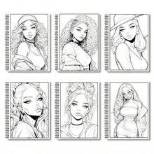 20页成人涂色书，色彩鲜艳的艺术作品，包含可爱的卡通和奇幻女性角色，可用于创意表达和缓解压力，是生日派对礼物、送给朋友、家人和同事的礼物。 - A4 - 查看 3
