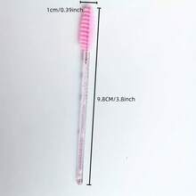 100pcs Crystal Pink Eyelash Brushes, Mascara Wands With Storage Box, Bendable Disposable Eyebrow Brushes, Eyelash Extension Brushes, Eyebrow Brushes, Castor Oil Brushes, Eyebrow Brushes, Eyeshadow Brushes, Spiral Brushes,Giveaways - A - View 4