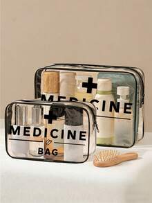 New Nurse Pattern Storage Bag - Transparent Toiletry Bag, Travel Essentials, Portable Travel Toiletry Bag With Zipper, Beach Transparent Pvc Toiletry Bag, Waterproof Storage Bag, Transparent Storage Bag, Data Cable And Usb Interface Storage Bag,Can Store Medicines, Medical Kits, Etc. - Multicolor - View 4