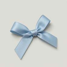 50pcs/Pack 4cm Satin Ribbon Bows, Multi-Color Options, Suitable For Gift Wrapping, Hairclip & Headpiece DIY, Ideal For Back To School And Valentine's Day - Dusty Blue - View 5