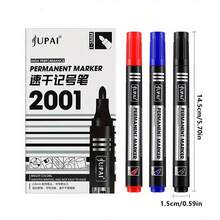 Yutiars 5支裝黑色/紅色/藍色永久性標記筆,大容量防水標記筆組,耐褪色油性筆,適用於玻璃、金屬、塑料、紙張及其他材質,多用途耐用書寫與標記筆 - 套裝 - 查看 3