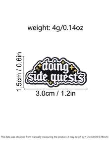 Enamel Badge 'doing Side Quests' For Game Players, Slouchy Office Worker Pin, Unique Gaming Accessory, Perfect Gift For Gamers - Multicolor - View 3