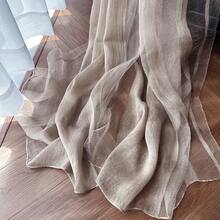 Flowy Solid Mulberry Silk Scarf, Water Ripple Texture, Soft Breathable High-End Ladies Daily Neck Scarf - 1414  Blue - View 9