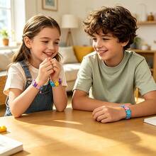 Children's DIY Educational String Bead Cartoon Bracelet, Letter-Pattern Educational Decorative Toy, Children's Girl Gift, Birthday Gift With Stickers - Multicolor - View 6